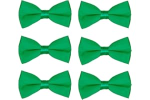FOMANN Boys Wedding Bow Tie 6 Pack Children Chorus Pre-Tied Bowties Kids Tuxedo Solid Ties