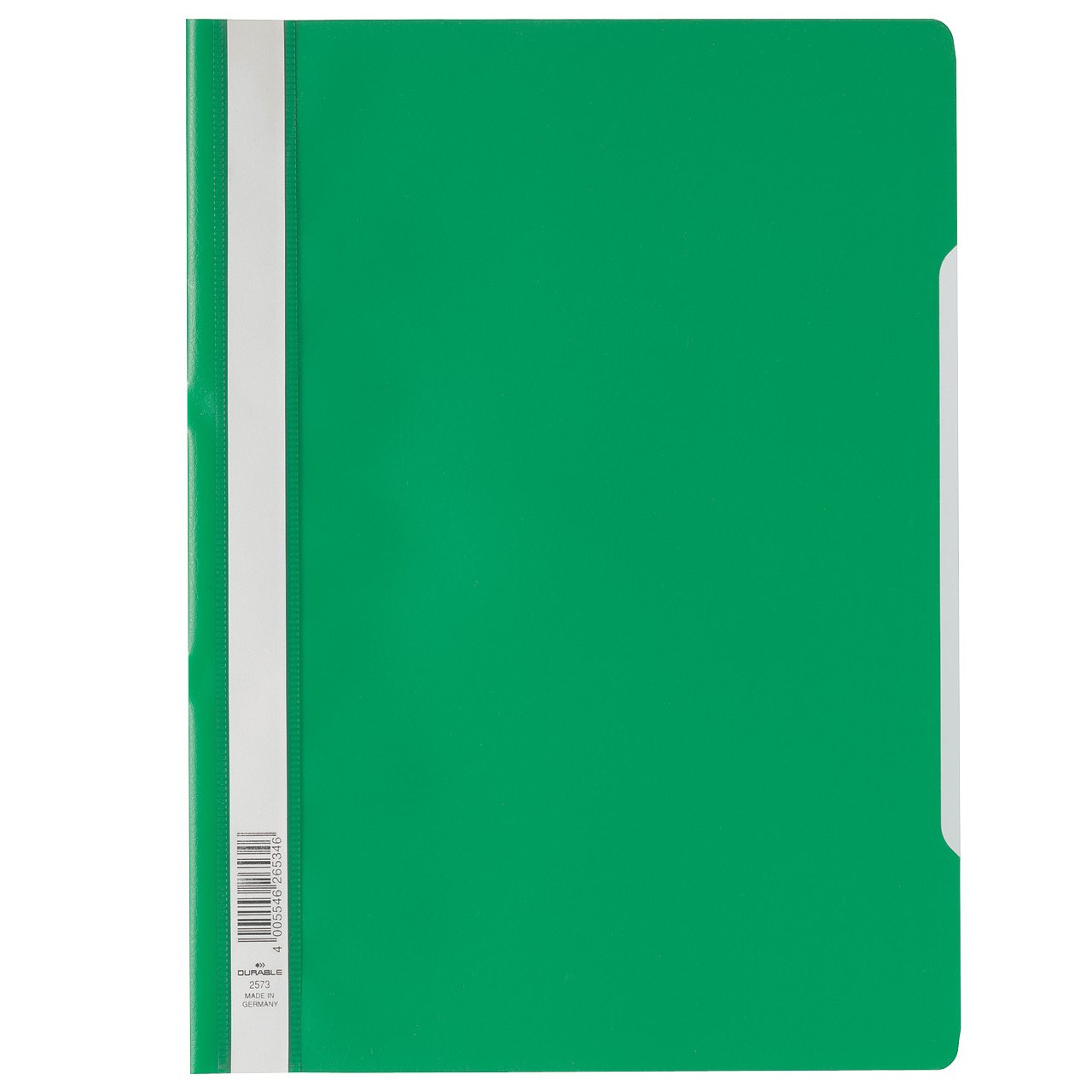 Durable Clear View A4 Document Folder Green | Transparent Front Cover | Pack of 50 Folders | Ideal for Holding A4 Punched Documents — image 1