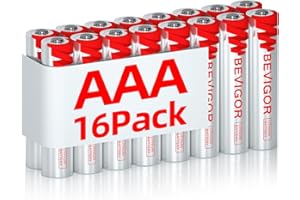 BEVIGOR Lithium Batteries AAA,16Pack Triple A Lithium Iron Batteries, 1.5V 1200mAh Longer Lasting AAA Batteries for Flashlight, Toys, Remote Control, Non-Rechargeable