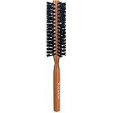 100% Boar Bristle Round Hair Brush for Styling - Adds Volumizing During Blow-Drying, Enhances Shine and Smoothness, Tames Frizz, Prevents Static, and Provides Healthy Scalp Massage(1.5INCH)