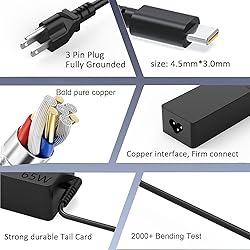 DECSZDY Replacement for 65W Lenovo Laptop Charger