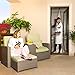 Magnetic Screen Door Protector Curtain | UPGRADED Patio & Front Kit | 34ʺ x 82ʺ Black Polyester Mesh with 26 Built in Magnets & Gravity Sticks, 20 Velcro Strips Full Frame Screen + Gift Door Stopper