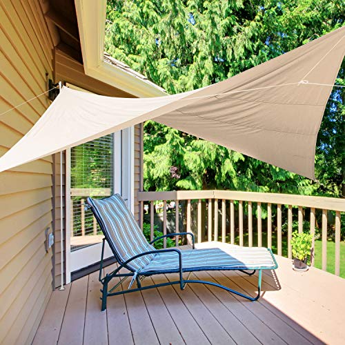 Ribelli Sonnensegel - mit Spannseilen zur Befestigung - Alternative zum Sonnenschirm Größen bis 8 Meter - Eisenringe für… – Bild 6