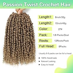 Ameli Passion Twist Crochet Hair 10 Inch Passion