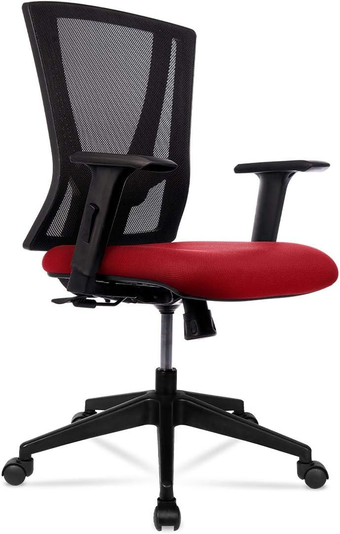 Wipro Furniture Ergonomic Office Chair (Fabric, Apollo Red) Amazon.in