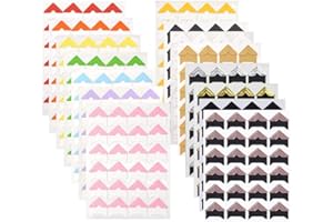 PULAISEN 360 Count Self-Adhesive Acid Free Photo Corners for Scrapbooks Memory Books (Multicolor)