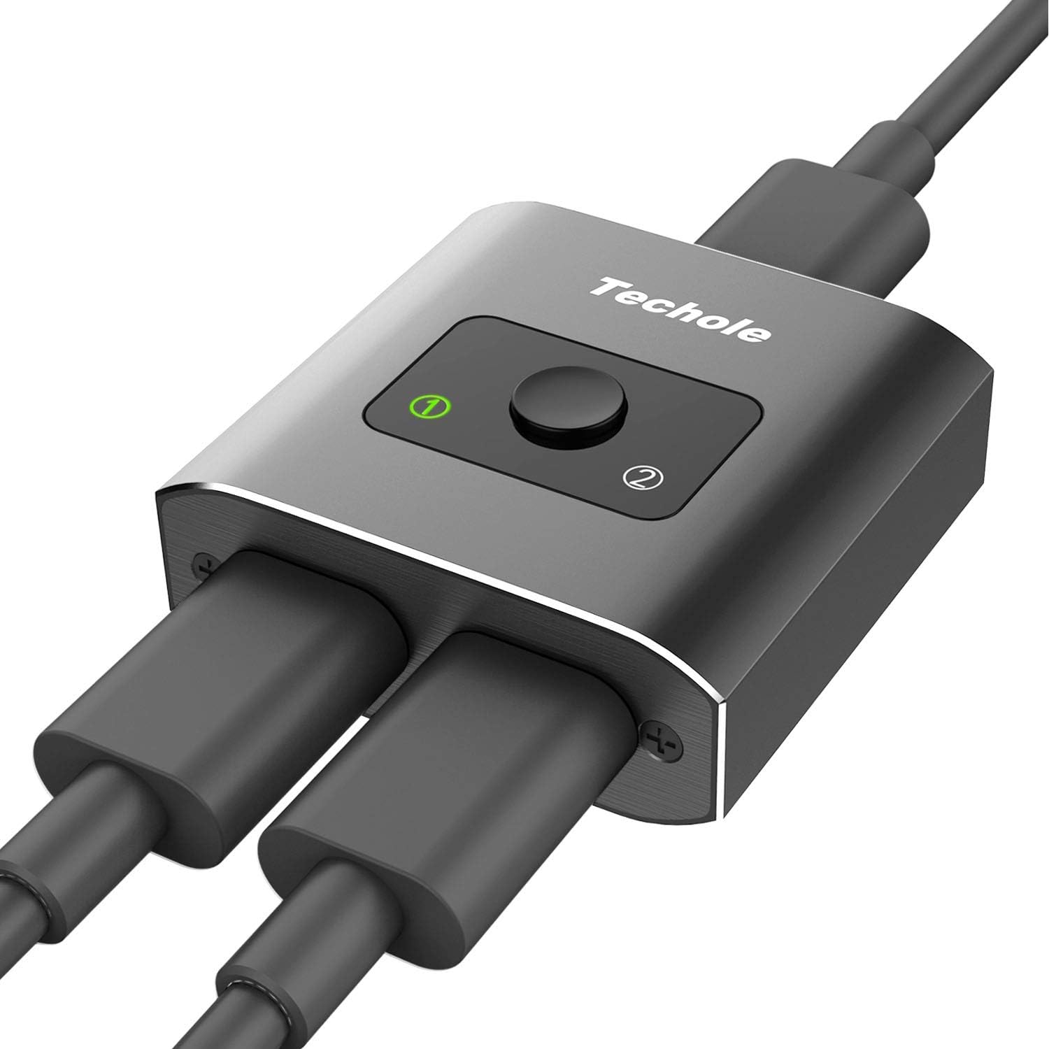 HDMI Switch 4K HDMI Splitter-Techole Aluminum Bi-Directional HDMI Switcher Splitter 2 Input 1 Output, 2 x 1/1 x 2, Support 4K 3D 1080P for Xbox PS4 Roku HDTV Fire Stick Blu Ray(HDMI CABLE NOT INCLUDE): Home Audio & Theater