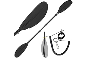 Frebuta Kayak Paddle for Adults,70 to 95in Paddle Board Paddles Telescopic Frosted Pipe Shaft Kayaking Boating Canoeing with 1 Free Paddle Leash Double Oar Float Paddle Sturdy Durable