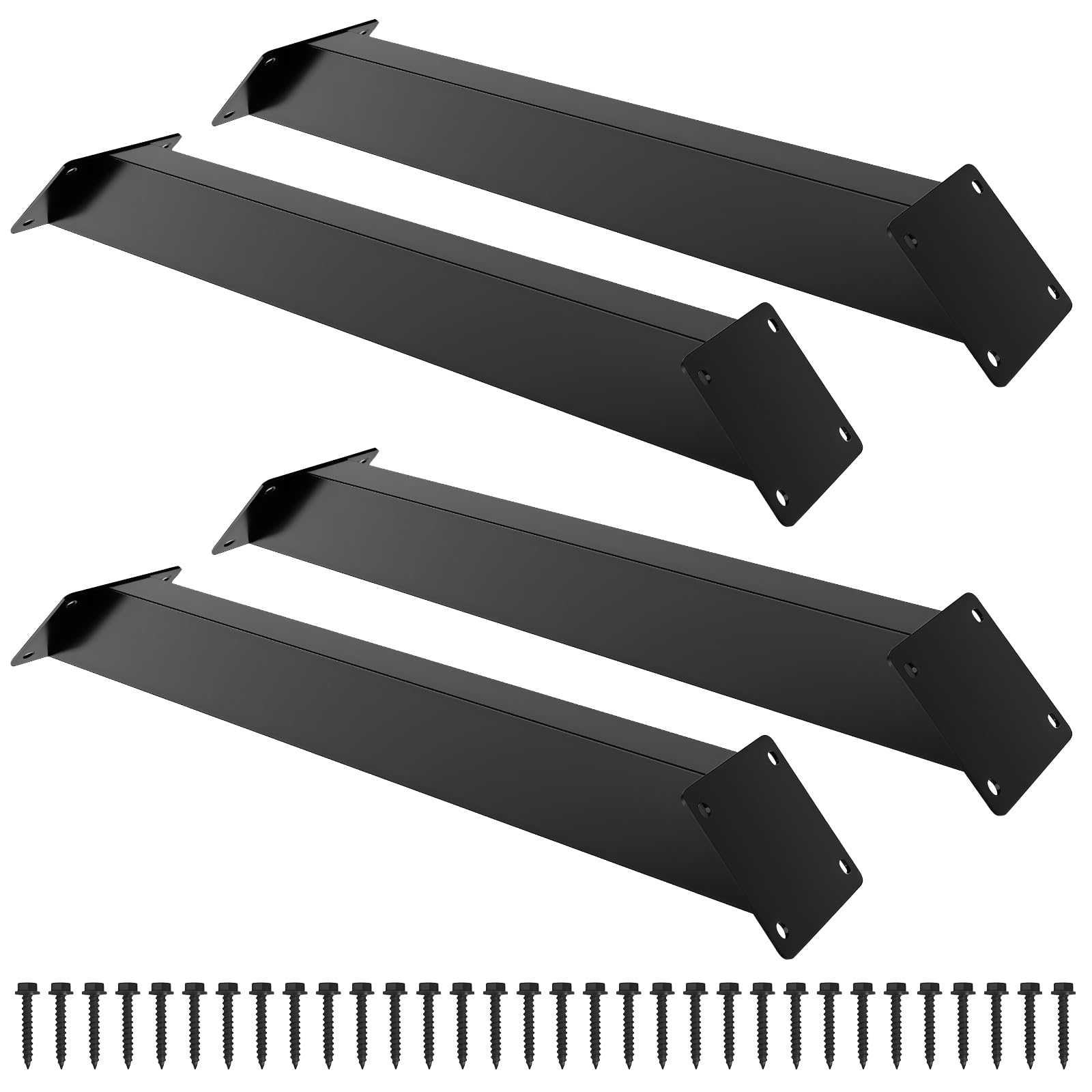 Photo 1 of 4Pcs 45 Degree Angle Support Brackets,Metal Pergola Kit Heavy Duty Corner Support Kit Wooden Structures Support for Gazebos,Tree Houses,Cabins and Patios,Includes Screws,Easy DIY Installation
