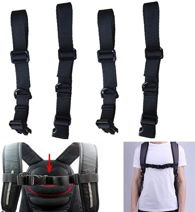 2 Stück Verstellbare Brustgurte Für Rucksack - Nylon Brustgurt Für Wanderung