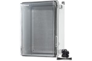 GITRUAX Large Waterproof Electrical Enclosure Box ip67 Outdoor Junction Box Plastic ABS and Project Box (Clear Cover,15.8"×11.8"×7.1"T)