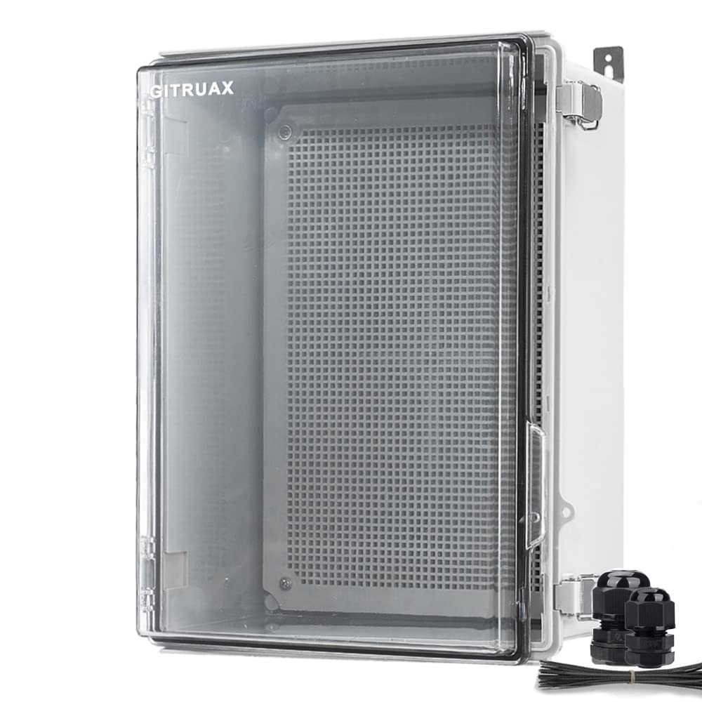 Photo 1 of GITRUAX Large Waterproof Electrical Enclosure Box ip67 Outdoor Junction Box Plastic ABS and Project Box (Clear Cover,15.8"×11.8"×7.1"T)