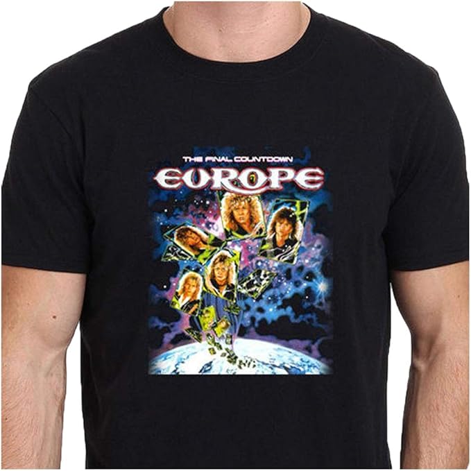 Men's Tops Europe Band Colour9 Poster TeeTShirt Short Sleeves Fashion
