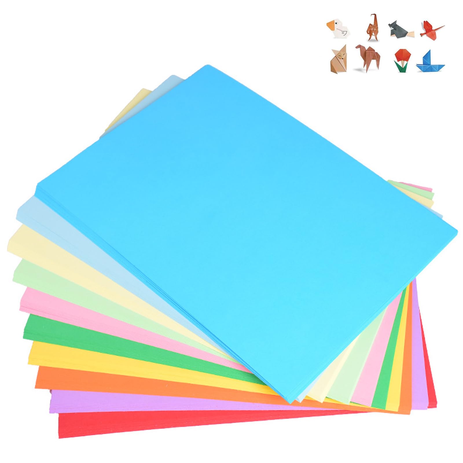 SiHuiTu Coloured Card Including White Card | 50 Sheets |10 Assorted Colours | Ideal for Crafting, Scrapbooking, and DIY | 230gsm Card (50, A4)