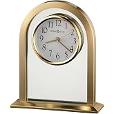 Howard Miller Imperial Brass Quartz Table Clock &ndash; Polished Finish, Glass Face &ndash; Mantel Clock for Home or Office, Gift for Wedding, Anniversary