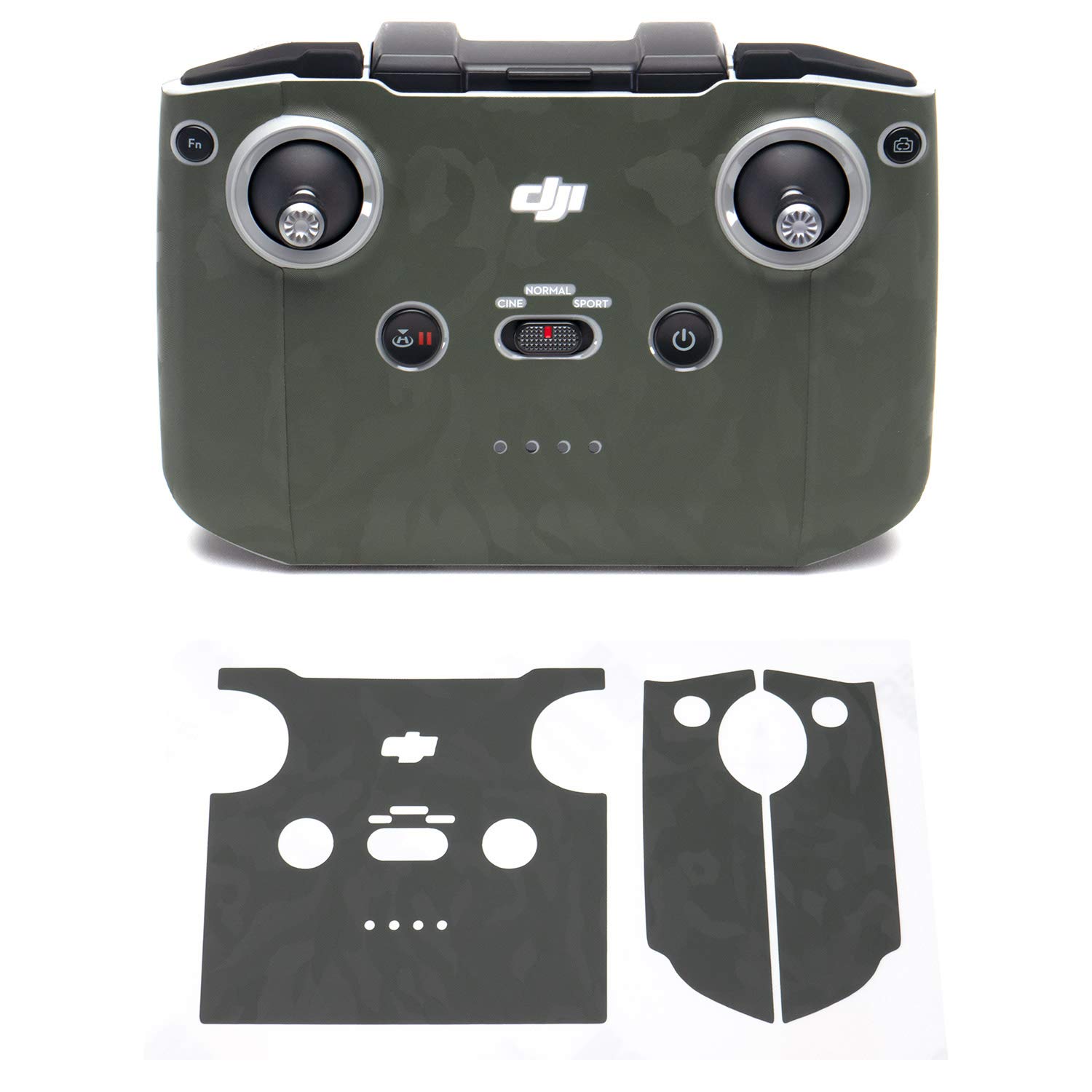 Wrapgrade Skin Sticker Set Compatible with DJI Mini 2 | Remote Controller (ARMY BUMPY CAMO)