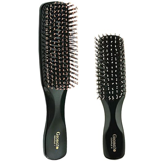 GIO12BLK Gentle Touch Detangler Hair Brush