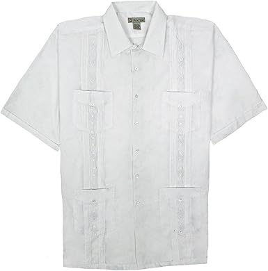 Foxfire Short Sleeve Embroidered Guayabera Shirt White 2xb At Amazon Men S Clothing Store Button Down Shirts foxfire short sleeve embroidered guayabera shirt white 2xb