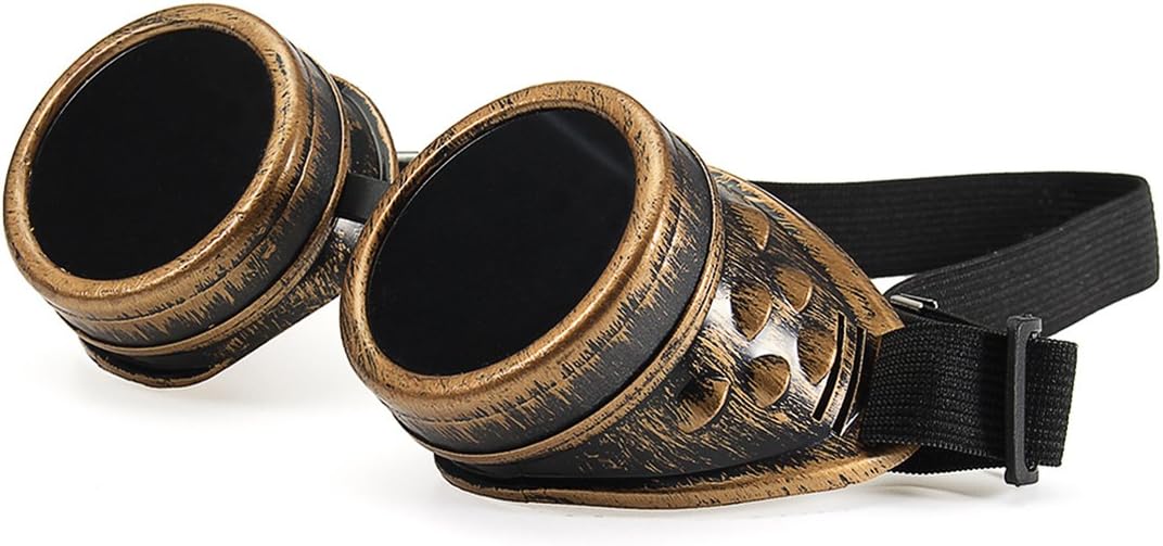 TENGGO Color Solar Eclipse Glasses Goggles Electric Welding Sunglasses Windproof Riding Glasses-Brass
