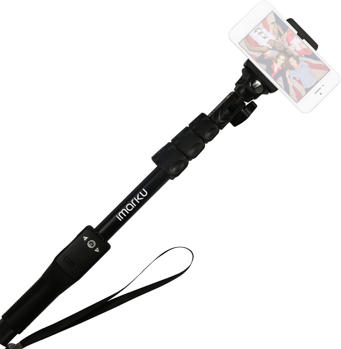 Ugetde Bluetooth Smart Phone Monopod, Selfie Stick, Integrated Foldable Aid for Taking Photographs with Cell Phone, Extends to 31.5 inches