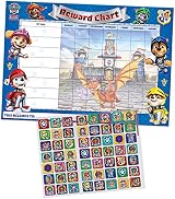 Paper Projects PAW Patrol Rescue Knights Reward Chart 56 Sparkly Stickers A3 view 2