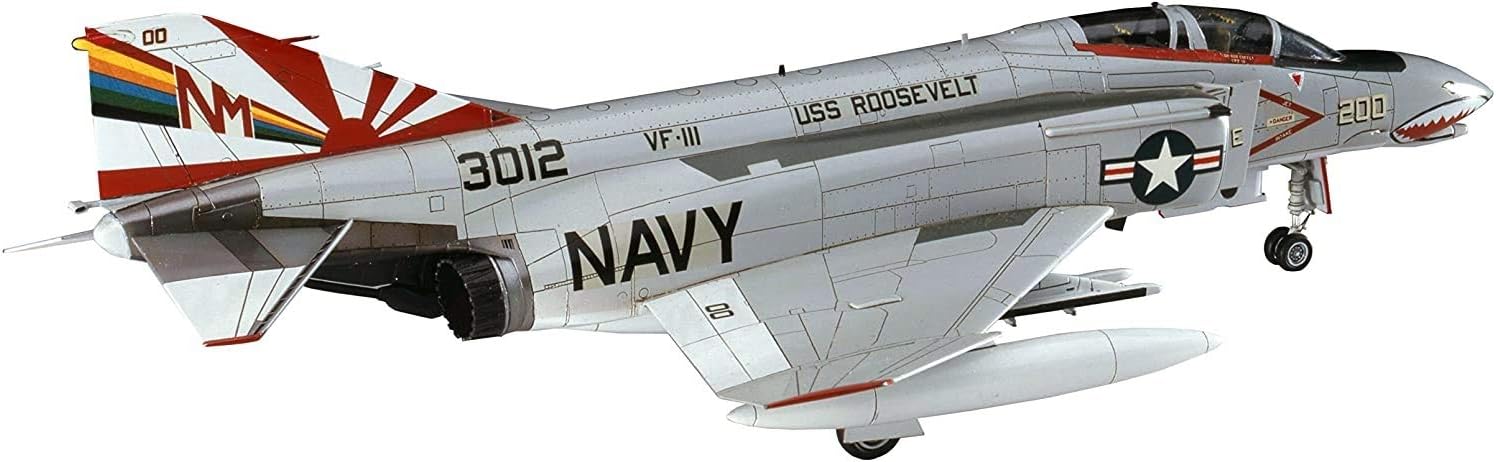 Hasegawa HAE36 1:72 Scale F-4B/N Phantom II Model Kit, Silver, 20 cm x 10 cm x 10 cm