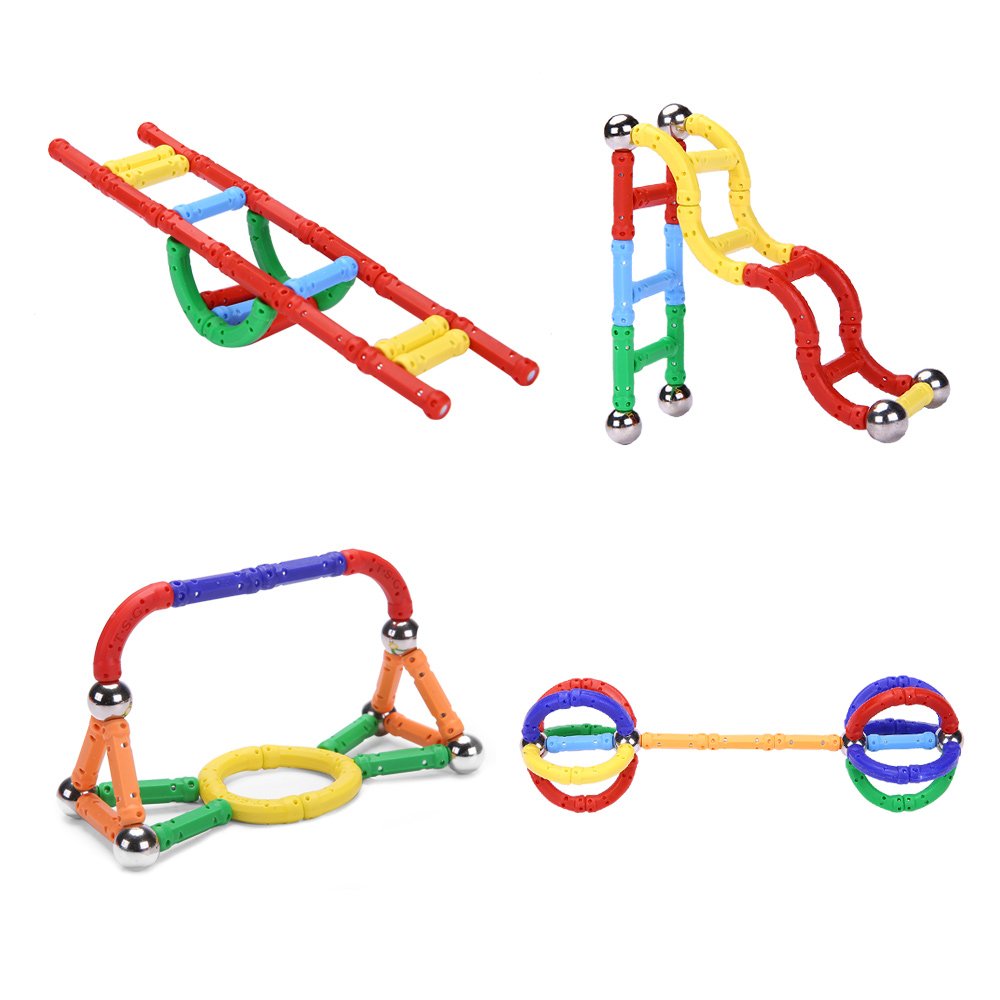 PlayMaty Building Blocks Toys 306 piezas de acero magnético Stick and Stack Toys para