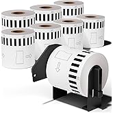 Compatible with Brother DK-2205 Continuous Paper Labels, Replace for Brother DK2205 2.4 inch x 100ft (62mm x 30.48m) for QL-800 QL-810W QL-820NWB Label Printers, 8 Rolls+1 Frame