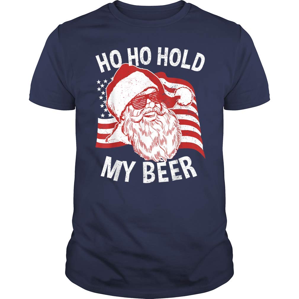 Christmas In July Shirt Santa Ho Ho Hold My Beer T Shirt
