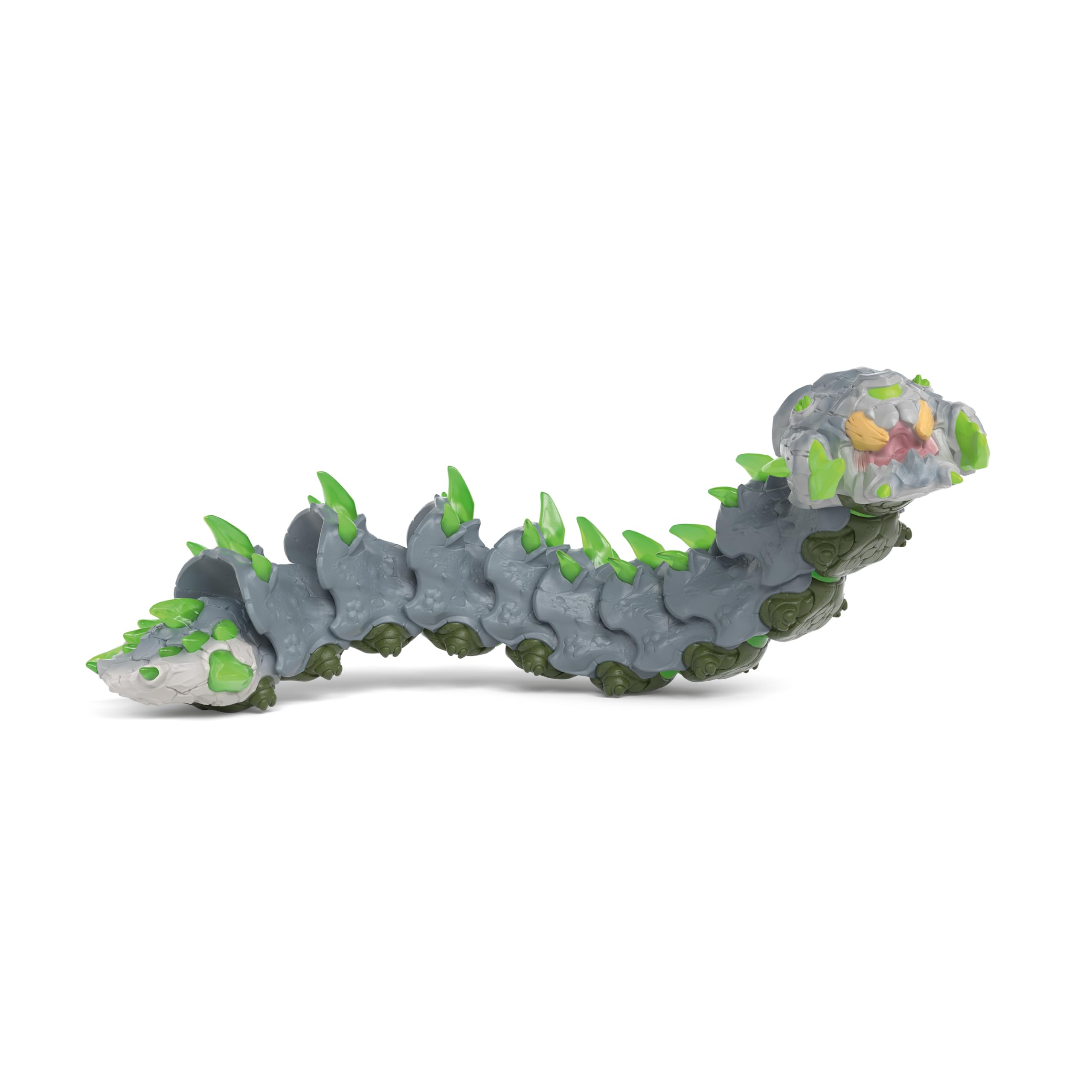 SCHLEICH Eldrador Creatures - 11" Stone Worm Toy - Movable Bug Beast Figure for Boys and Girls - Imaginative Play Fantasy Snake Figurine - Durable Monster Toys for Kids Ages 7+ | 70853