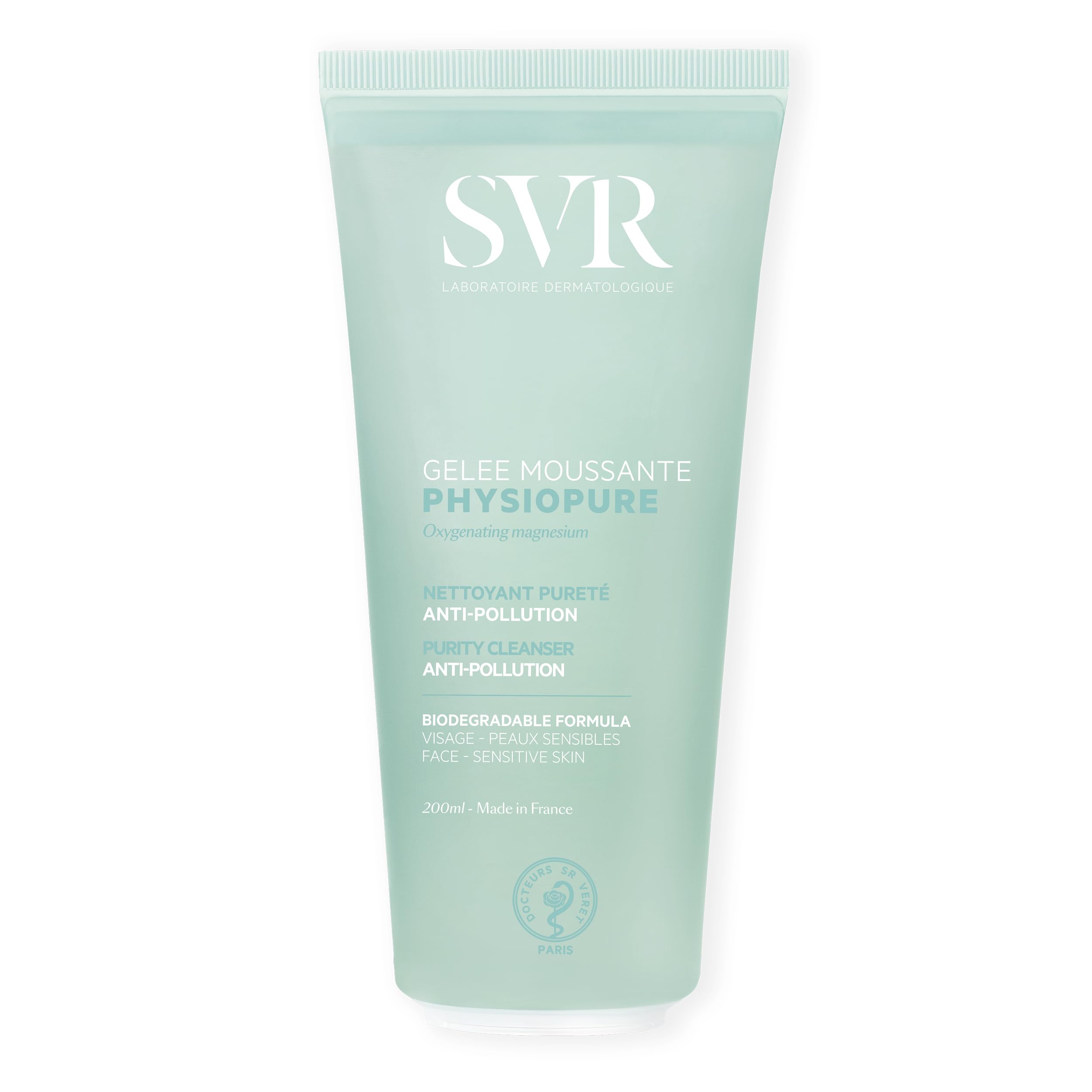 SVR PHYSIOPURE Foaming Face Gel / Make Up Remover with Oxygenating Magnesium for Normal to Balanced Skin, 11-Ingredient Minimalist Formula, 200ml