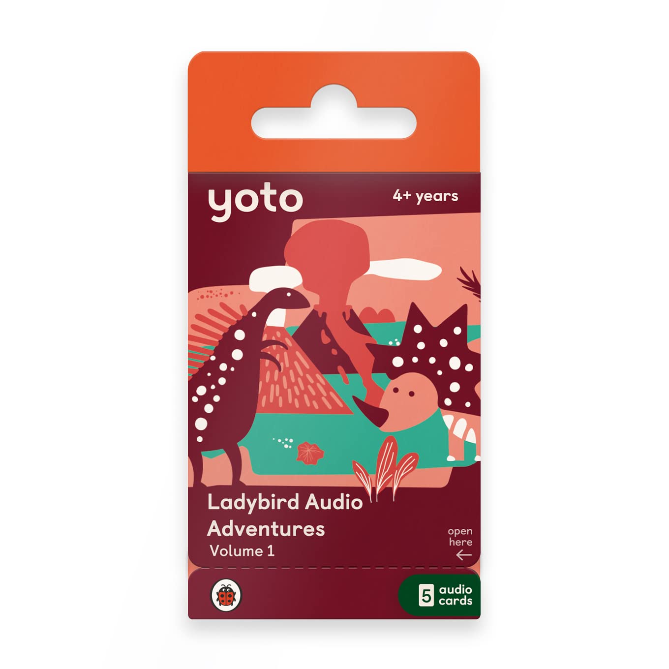 Yoto Ladybird Audio Adventures Collection: Vol. 1 – Kids 5 Audio Cards for Use with Player & Mini All-in-1 Audio Device, Screen-Free Listening with Fun Playtime, Bedtime & Travel Stories, Ages 5+