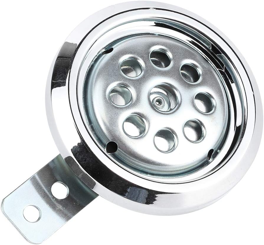 Loud Motorcycle Horn 12V 105DB Electric Air Horn Waterproof Trumpet for Motorbike Scooter Dirt Bike Waterproof Speakers W/Honeycomb Chrome Cover Universial 85mm - Image 5