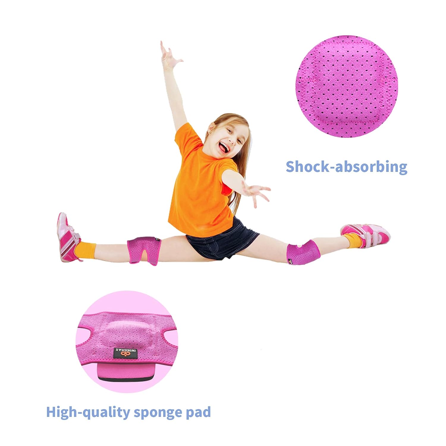 Adjustable Knee Pad for Children, Unisex Kids’ Protective Knee Brace with Padded Sponge for Volleyball, Tennis, Badminton, Yoga, Basketball, Cycling, Running, Dancing: Industrial & Scientific