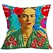 JLHua 4 pcs Frida Kahlo Self-Portrait Cotton Linen Pillow Case Cover,18