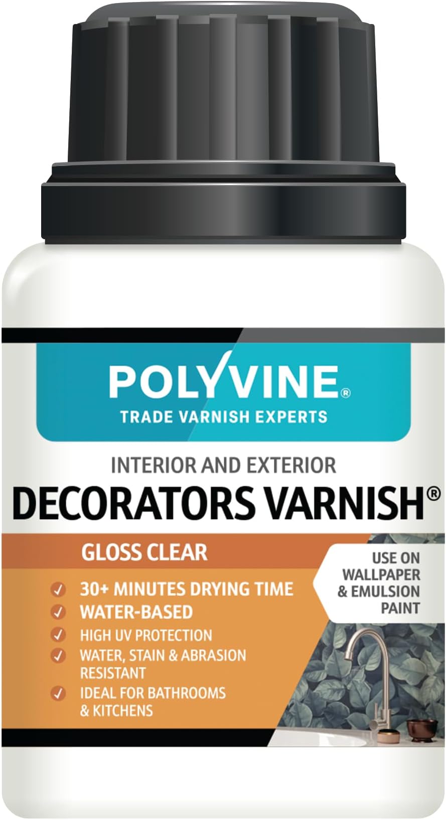 Polyvine Decorators Varnish Gloss – Water Resistant UV Protect 100ml