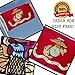 Double-Sided US Marine Corps Flag 3x5 for Outdoor - All Weather USMC Flag with Magnificent Embroidery - UV Protected - Brass Grommets - Comes with Bonus Car Sticker