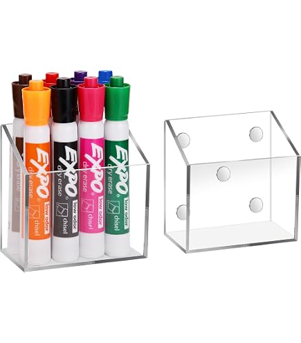 Ctosree 6-Pack Magnetic File Holders - 3 Sizes, PVC Pockets For Fridge, Locker, Whiteboard - View #6