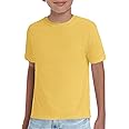 Haloumoning Boys T-Shirts Kids Short Sleeve Crewneck Solid Basic Tees Casual Tops 5-14 Years