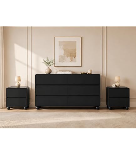 3 piece dresser and nightstand set black Anbuy Bedroom Sets 9+2+2 9 Drawer & Nightstands of 2 for Bedroom, Two Drawers Set of 2 9 Drawer Dresser Combo 3 Pieces : Home & Kitchen No_Garage Strapless A Line Maxi It includes 2 USB SIZE:36