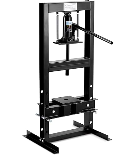 12 Ton Hydraulic H-Frame Press | Garage Shop Press With Adjustable Table & Safety Valve