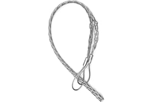 YZELCMT Cable Pulling Grip Lassos for 18-25mm（0.71"-0.98"）electrical wire,Double head rope loop, 24.41" long steel wire mesh sock, Anti-slip flexible cable sleeve