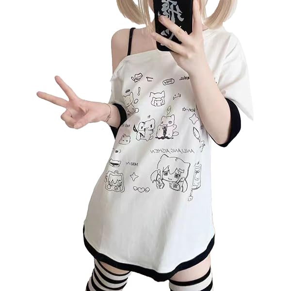 PAJOMLAG How Ridiculous T-Shirt – 2D Print Harajuku Style Kawaii Summer Tee For Women - View #4