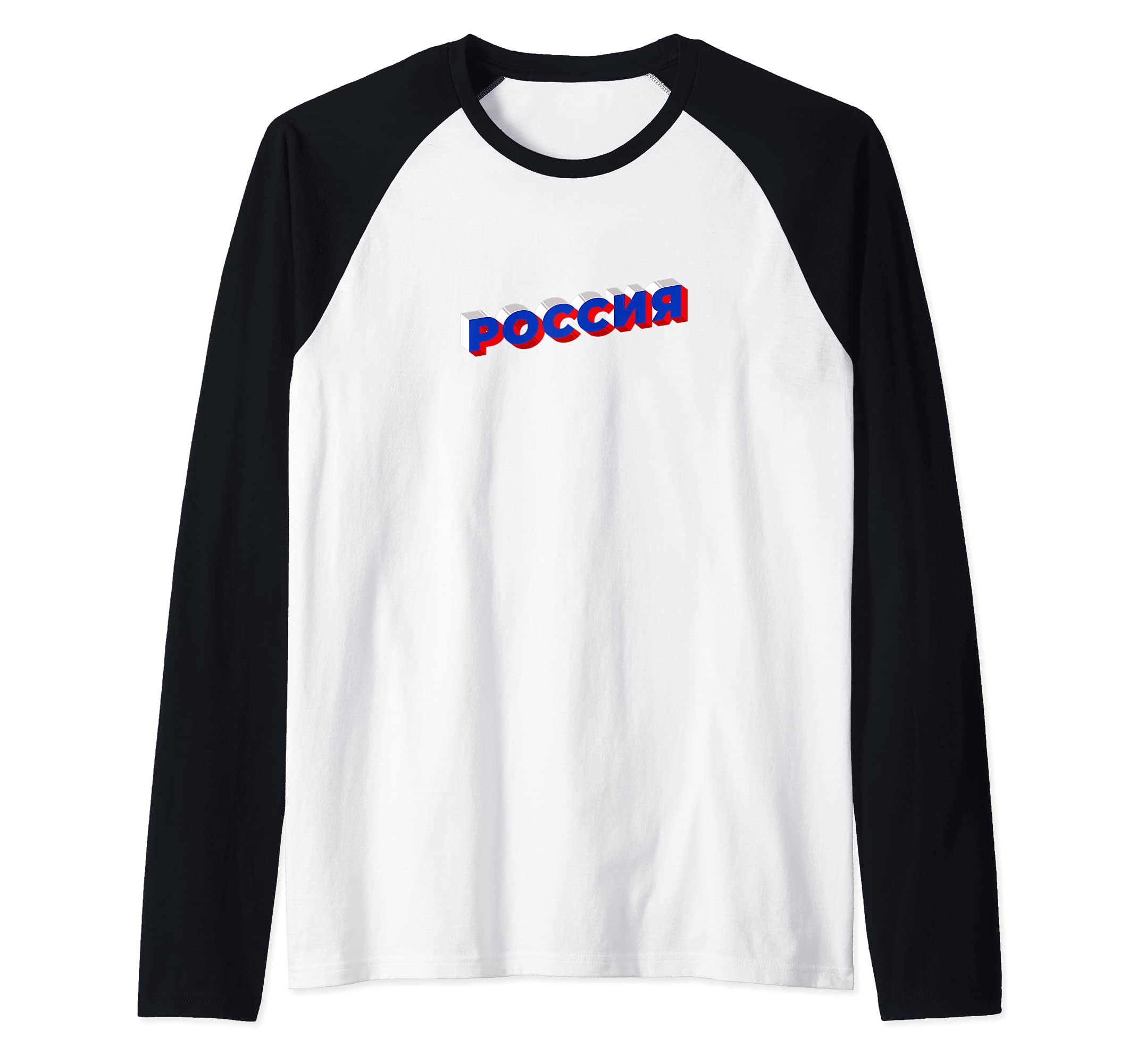 Flag Russia Raglan Baseball Tee