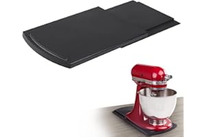 Bruvoalon Kitchen Appliance Sliding Tray, Slider for Coffee Pot, Coffee Maker, Toaster, KitchenAid Mixer, Blenders and Air Fryer, Coutertop with Rolling Wheels (1 Pack)