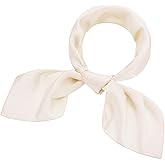 SATINIOR Bufanda de gasa con cuello cuadrado, pañuelo retro con cinta de satén para mujer