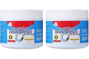 Crystal Lye Drain Opener, 2 Pack 200g Drain Clog Remover, Powerful Drains Clog Remover, Drains Pipe Unclogging Agent For Bath