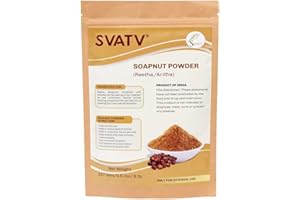 SVATV Soapnut Powder | Reetha | Aritha Powder For Natural Hair Care | Sapindus Mukorossi | Natural Shampoo Ayurvedic Hair Cleansing Conditioner Powder For Men & Women 227g | Half Pound | 8oz