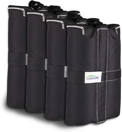 Goutime Gazebo Weights Bag 18kg 40lb Set of 4 tent sandbags Black