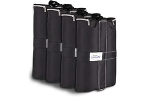 Goutime Canopy Weights Set of 4, Sand Bags for Instant Outdoor Sun Shelter, 160lbs Heavy Duty Weight Bags for Pop Up Tent Gazebo Legs, Black